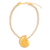 Choker Bijuteria Ariel Concha Metal Dourado - comprar online