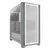 Gabinete Corsair 4000D Airflow TG Mid-Tower ATX en color blanco, mostrando su diseño moderno y ventilación eficiente.