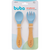 Kit Talheres Colher e Garfo Silicone Bambu Infantil Buba na internet