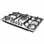 Cooktop a Gás Inox 5 Bocas Oster Trempe Ferro Fundido - comprar online