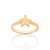 Anel Skinny Estrela do Mar banhado a ouro 18k