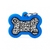 Medalha Id Hushtag Osso Qr Code Azul