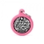 Medalha Id Hushtag Circulo Qr Code Rosa