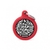 Medalha Id Hushtag Circulo Qr Code Vermelha