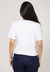 Blusa Semi Cropped Quadricular Meia Malha Branca - comprar online