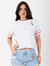 Blusa Semi Cropped Veleiro Meia Malha Branca