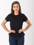 Blusa Baby Look Meia Malha 2430062 - Preta - G