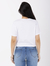 Blusa Semi Cropped Meia Malha Branca - comprar online