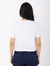 Blusa Semi Cropped Logo Centro Meia Malha Branca - comprar online