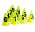 Kit C/ 10 Cones Numerados Treino Amarelo