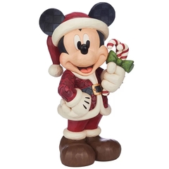 Mickey Mouse Navideño Con Bastón Caramelo Estatua Jim Shore