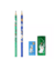 kit Pets Lápis + Borracha + Apontador Azul/Verde - Faber Castell - comprar online