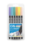 Caneta Dual Brush Estojo c/6 Cores Pastel - Cis