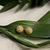 Brinco Buquê de Flores Redondo Banhado a Ouro 18k - Greeneva Semijoias Sustentáveis