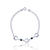 PULSEIRA DE PRATA FLORES E PEDRAS - comprar online