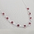 CORDÃO DE PRATA CHOCKER NOVE CRISTAIS VERMELHO