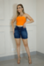 Shorts Jeans Feminino Meia Coxa