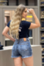 Shorts Jeans Feminino Meia Coxa na internet