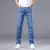 CALÇA JEANS RETA MASCULINA, JEANS CASUAL, ALGODÃO DENIM, ALTA ELASTICIDADE, CALÇA DE TRABALHO