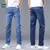 Imagem do CALÇA JEANS RETA MASCULINA, JEANS CASUAL, ALGODÃO DENIM, ALTA ELASTICIDADE, CALÇA DE TRABALHO