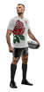 INGLATERRA BLANCA ROSA ADULTOS - CAMISETA RUGBY KAPHO - KAPHO DEPORTES MAYORISTA