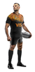 Imagen de JAGUARES NEGRO NARANJA ADULTOS - CAMISETA RUGBY KAPHO