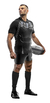 THE SHARKS BLACK PANTHER SILVER ADULTOS - CAMISETA RUGBY KAPHO - KAPHO DEPORTES MAYORISTA