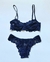 Conjunto Lingerie Renda Paris Azul Marinho