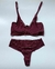 Conjunto Lingerie Renda Lisboa Bordo