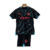 Kit Infantil Manchester City III 23/24 Puma - Preto com detalhes em azul e rosa