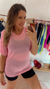 Blusa tule rosa