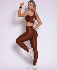 Calça Legging Básica Compressão Coffee - comprar online