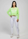 Cropped Manga Longa Verde Neon