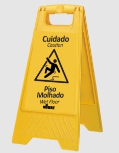 Placa plastica sinalizadora Piso Molhado NOBRE AF03035-2