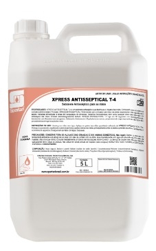 XPRESS ANTISSEPTICAL T-4 - SABONETE LIQUIDO ANTISSEPTICO - 5 LITROS