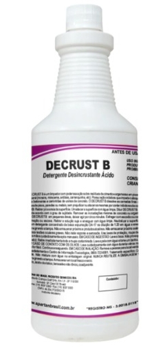 DECRUST - B DETERGENTE DESINCRUSTANTE ACIDO 1 LITRO