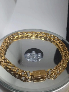 Conjunto Cartier - Elo grosso- Folhado a Ouro 18K - Corrente e Pulseira - Elos Gold Acessórios 