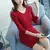 Women's new Pullover V-neck versatile white bottomed sweater elastic slim long sleeve sweater - comprar en línea