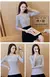 Women's new Pullover V-neck versatile white bottomed sweater elastic slim long sleeve sweater - MenPer Store