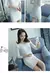 Women's new Pullover V-neck versatile white bottomed sweater elastic slim long sleeve sweater - comprar en línea