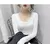 Women's Shirt Solid Color Cotton Shirts and Blouses Long Sleeve O Neck Tops Slim Casual Stretch Fashion Woman Blouse Z375 en internet