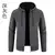 Imagen de Men's Fashion Sweater Jacket 2023 New Solid Color Hooded Cardigan Man Knitted Slim Fit Thickened Warm Casual Fleece Cold