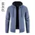 Men's Fashion Sweater Jacket 2023 New Solid Color Hooded Cardigan Man Knitted Slim Fit Thickened Warm Casual Fleece Cold - tienda en línea