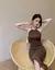 Dress Women Sleeveless Retros Halter Sexy Bodycon Sheath Spaghetti Strap Summer Sundress Temperament Party Tunic Fashion Ulzzang - tienda en línea