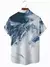 Men's Shirts Textured Marble Pattern Print Short Sleeve Hawaiian Shirt with Chest Pocket Summer Tops for Men and Women