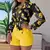 Summer Print Blouse And Two Piece Sets Women 2024 Fashion Long Sleeve Floral Shirt Tops Short Pants Female Elegant Y2K 2Pcs Suit - MenPer Store