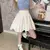 White Women's Cake Skirt High Waist Thin European Retro Style Pengpeng A-line Skirts Sweet Lovely Spring Summer Wholesale F97 - tienda en línea