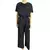 Short Sleeve Jumpsuit Formal Occasion Jumpsuit Elegant Women's Wide Leg Jumpsuit with Belted Waist Pleated Collar for Formal - tienda en línea