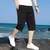 Imagen de Ice Silk Cropped Pants Men's Summer Thin Section Casual Quick-drying Trend Loose Zipper Pocket Sports Large Size Men's Shorts