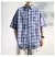 2024 Men Summer Fashion Streetwear Casual Plaid Shirt Men's Short Sleeve Loose Shirts Male New Oversized Pocket Blouses D393 - MenPer Store